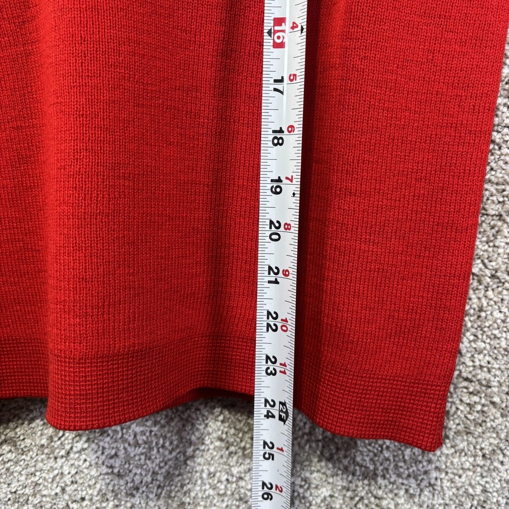 Demetre Sweater Mens Medium Red Wool Crewneck Knit Pullover Graphic Print - Picture 8 of 9